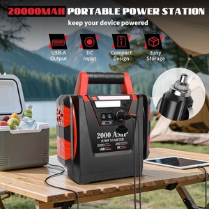 Portable Emergency Car Battery Jump Booster Box 12V High Power for Gasoline SUV Truck Auto HH604 2000 12V Portable Car Batte - Product Image 3