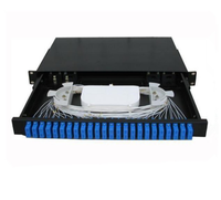 4 8 12 24 48 72 96 144 Port Fiber Optic Terminal Patch Panel FTTH luar ruangan dalam ruangan jenis rak laci