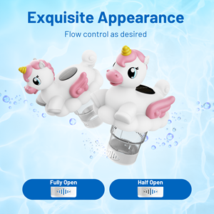 Dispensador de Cloro para Piscina con Diseño de Unicornio, Luz Solar, Carga Rápida, Flotador para Tabletas de Cloro de 3 Pulgadas - Product Image 2