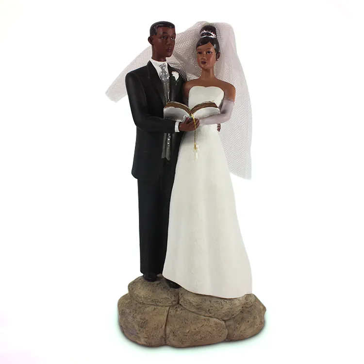 कस्टम प्यार युगल शादी मूर्तियों में दूल्हे और दुल्हन मूर्ति राल शिल्प