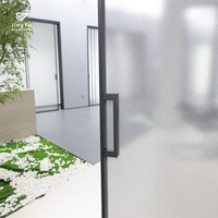Factory Price Narrow Frame Double Tempered Glass Aluminum Fiberglass Partition Slide Systems Modern Waterproof Glass Sliding