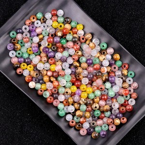 Cuentas Sueltas <span class=keywords><strong>de</strong></span> Cristal Redondas con Orificio Grande <span class=keywords><strong>de</strong></span> 8mm, Cuentas <span class=keywords><strong>de</strong></span> Ágata <span class=keywords><strong>de</strong></span> Colores Mezclados para Hacer Collares, Pulseras y Pendientes Hechos a Mano - Product Image 3