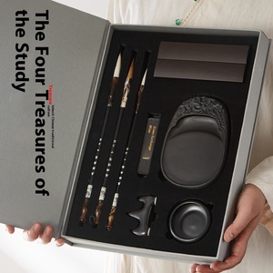 Juego de Arte de caligrafía Inkstone & Brush, Kit de madera para pintura de caracteres <span class=keywords><strong>chinos</strong></span>, producto de calidad superior - Product Image 6