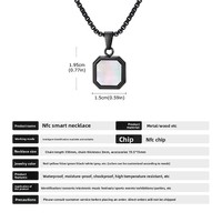 Collier intelligent NFC en or 18 carats avec pendentif gemme, mode féminine, commande tactile pour téléphone portable, lecture de musique et vidéo, emballage personnalisé