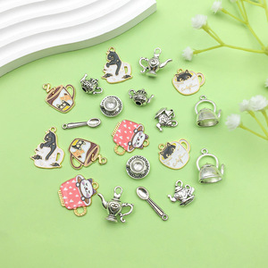 Pendentif Chat en Alliage d'Argent Antique pour Théière et Tasse à Thé, Accessoires de Bijoux DIY Formes Mixtes pour Projets Créatifs - Product Image 3