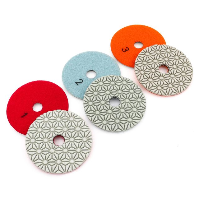 4 Inch Diamond Resin Polishing Abrasive Pad for Stone Marble Granite Concrete Floor, with High Quality and Good Polishing Glossy