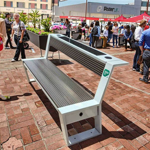 مقاعد خشبية طويلة صحية خارجية مع تخزين للمقاعد الخشبية في الهواء الطلق مقعد حديقة - Product Image 5