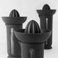 Blim Plus Made in Italy Eco-vriendelijke keukenweegschalen met 0,5 liter kan, vaatwasserbestendig, zwart plastic
