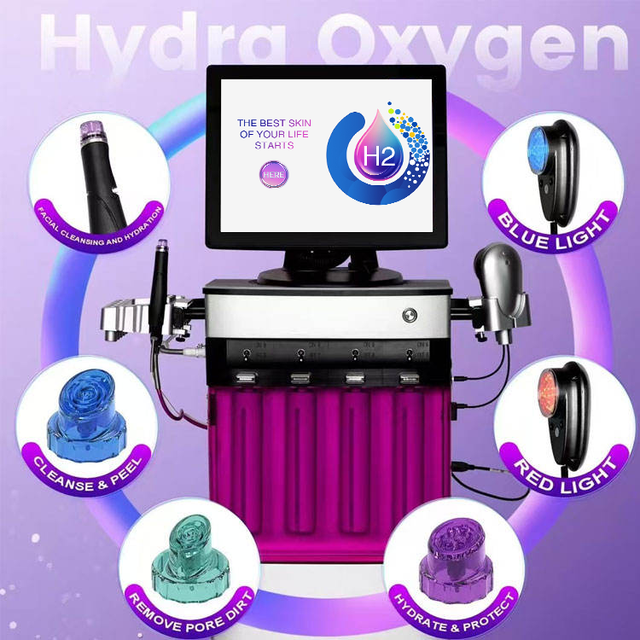 H2 Hydrogen Hydradermabrasion Machine Vertical Aqua Peel Facial Skin Cleansing Salon Skin Care Equipment