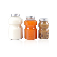 도매 사용자 정의 로고 PET 플라스틱 음료 병 300ml 500ml 700ml 주스 물 및 소다에 대한 나사 캡 씰 크기