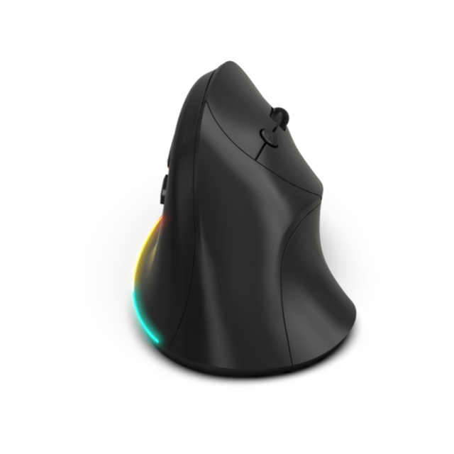 Customizable Black Rechargeable USB Gaming Ergonomic Vertical 2.4G Wireless Mouse 7 Buttons High DPI Right Hand Stock