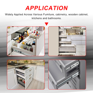 Nhà Máy Tốt Nhất Bán Im Lặng Mềm Đóng Ngăn Kéo Trượt 3 Lần Bóng Mang Kính Thiên Văn Trượt Ngăn Kéo Kênh - Product Image 5