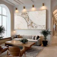 Vente en gros d'usine, art en coquille 3D, style moderne, fait main, haut de gamme, pour la décoration du salon et des hôtels