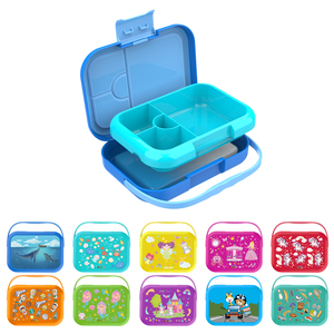 Eco-friendly Children School <b>Lunch</b> <b>Box</b> Portable Kids Bento <b>Box</b> with 4/5 Compartments Leakproof Toddler Meal Prep Container - Product Image 4