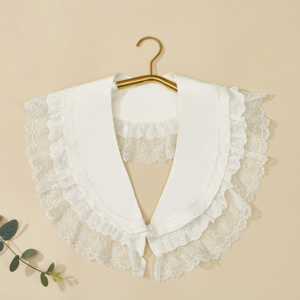 Colletto Staccabile in Pizzo Vintage, Colletto Pastorale con Strass Finti per <span class=keywords><strong>Camicia</strong></span> da Donna, De Piedra Naturale - Product Image 2