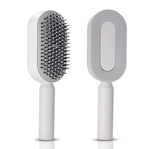 Brosse démêlante à air comprimé pour cheveux bouclés avec logo personnalisé, massage du cuir chevelu et nettoyage automatique pour femmes - Product Image 1