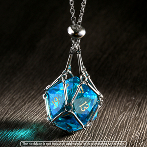 Collar de Dados de Resina de Piedra D&D, Soporte para 6 Dados, Colgante de Aleación de Zinc para <span class=keywords><strong>Juegos</strong></span> de Rol, Cadena Desmontable, Accesorio Portátil para Gamers - Product Image 4