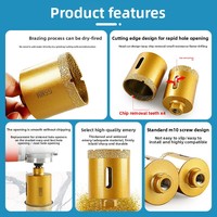 Foret diamanté brasé pour carrelage – Perçage à sec du marbre, du quartz et des carreaux de céramique – Outil polyvalent pour la maçonnerie – Chine