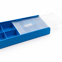 Organisateur de lames en plastique PP écologique à 10 compartiments, forme carrée, hautement recommandé pour les outils de coupe