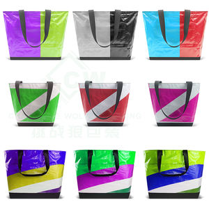 OEM Sacs fourre-tout pour le Nouvel An réutilisables écologiques personnalisés Sacs de marché bicolores à la mode Sacs à provisions non tissés bicolores - Product Image 5