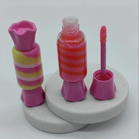 Gloss à lèvres liquide à base de plantes, en forme de bonbon, mignon, pour filles, brillant, hydratant, repulpant, imperméable, pour enfants, marque privée