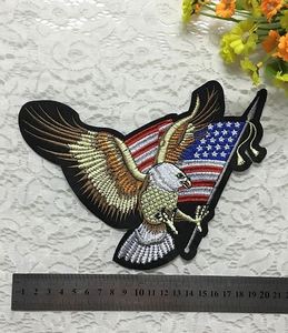 Jeans tissu patch aile crâne aigle drapeau national broderie enfantine - Product Image 4
