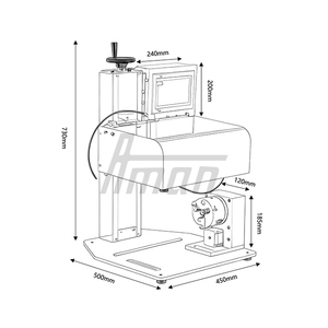 Máquina de marcado por micropercusión con pantalla de visualización y motor rotatorio para construcción metálica, letras de gran tamaño, tabla de códigos VIN, velocidad de 30 mm/s - Product Image 6
