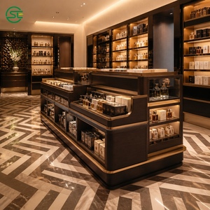 Diseño Interior Sencillo y Personalizado para Tienda de Perfumes Moderna, Estantes de Exhibición de Fragancias Exquisitos, Accesorios de Madera al por Mayor - Product Image 2