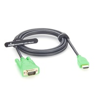 Convertisseur actif HDMI vers VGA 1080P, câble vidéo HDMI mâle vers VGA mâle pour ordinateur portable, PC, moniteur, projecteur, connexion d'affichage de bureau