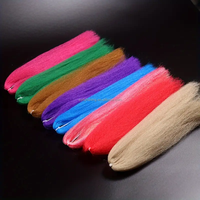 Matériel de montage de mouches 16 couleurs 50 cm, fibres synthétiques, poils, fibre de soie EP pour leurres de pêche en rivière, mouches de pêche au vairon et aux poissons-appâts