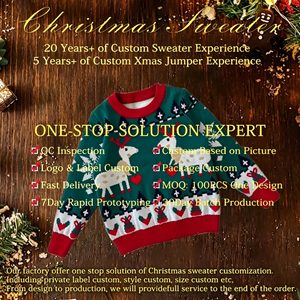 Maglione Natalizio Personalizzato OEM, Design Classico Jacquard a Maniche Lunghe, Pullover Lavorato a Maglia con Collo Tondo - Product Image 3