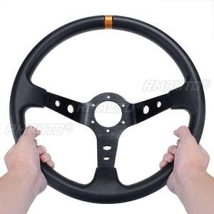 Volante Deportivo Universal de 350 mm y 14 Pulgadas de PU y Aleación de Aluminio para Carreras y Drifting con Diseño Cóncavo Profundo - Product Image 3