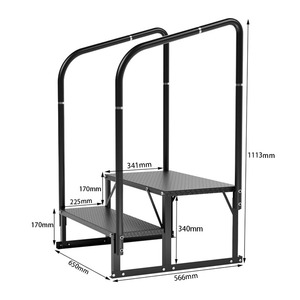 Escaleras Móviles para Casa Rodante <span class=keywords><strong>de</strong></span> 2 Peldaños con Dos Pasamanos - Product Image 2