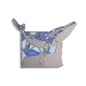 Imán de nevera con tarjeta de recuerdo turístico de ballena azul, personalizado de fábrica, precio económico. - Product Image 1