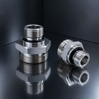 Adaptateur hydraulique en acier au carbone de qualité industrielle, métrique 1CM/1DM, avec joint torique mâle 60 places et extrémités à goujons de scellement collés, vente en gros