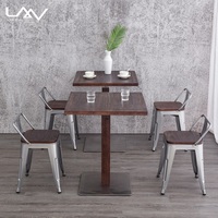 Ensemble de tables et chaises de café, style rétro vintage, bon prix, pour le restaurant, 4 pièces