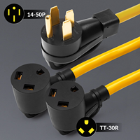 Kabel Adaptor Splitter Y untuk Mesin Las 4 Kawat STW 10AWG, Steker Jantan NEMA 14-30P ke Soket Ganda 14-50R, Kabel Konversi Daya Generator