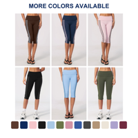 Capris de yoga pour femmes à taille repliable, coupe ajustée, séchage rapide, effet push-up, pour Pilates, vêtements de sport personnalisés, capris d'entraînement