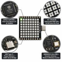 Kit de développement ESP32-S3 Mini avec matrice LED RGB WS2812 8x8, gyroscope IMU 6 axes, accéléromètre, WiFi BLE 5.0