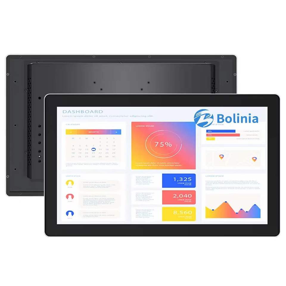 18.5 Inch 1366*768 HD VGA AV BNC Capacitive PCAP USB Touch Screen Aluminum Frame TFT Wall Mounted OEM ODM Industrial LCD Monitor