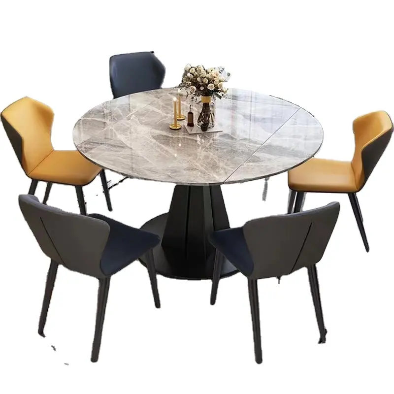 Modern Cheap Tempered Glass Wood Dining Table