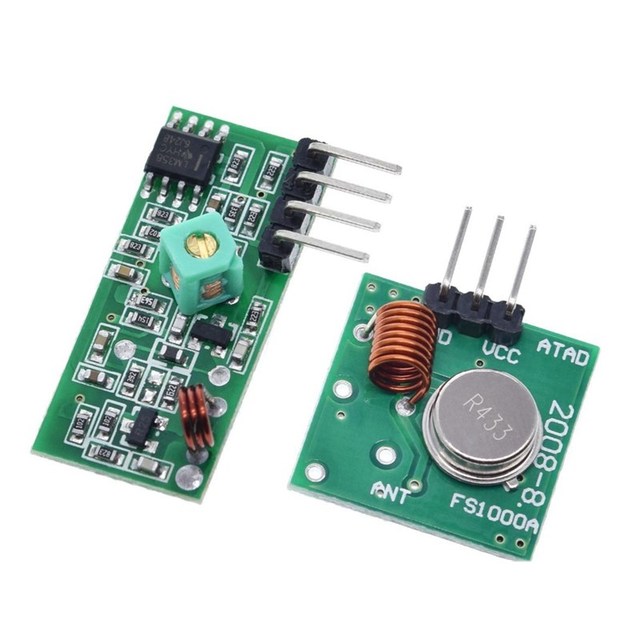 RDS Electronics-433Mhz RF Wireless Transmitter Module and Receiver Kit 5V DC 433MHZ Wireless Module