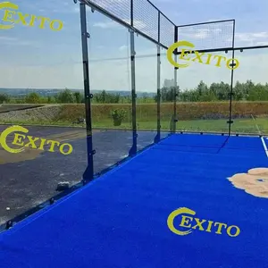 EXITO üretici popüler en iyi fiyat boyutları 10*20M panoramik Padel tenis kortu