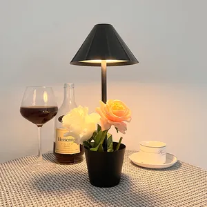 Touch Dimming USB Luxury Modern Rechargeable LED Table Lamp For Bar Home Bedside Dinner