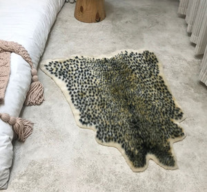 Alfombra Moderna para Dormitorio o Sala de Estar, Diseño de Leopardo, Tejida en Poliéster, Estampado Animal, Pelo Alto y Fino, Lavable a Máquina - Product Image 6