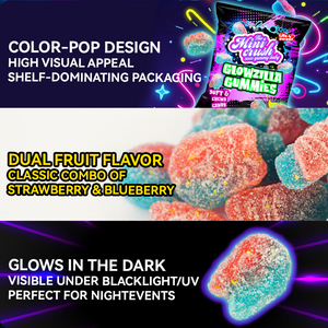 Gomitas Luminosas con Sabor a Fresa Venta de Fábrica al Por Mayor - Product Image 3
