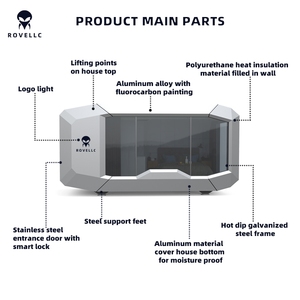 Combinaison de performance thermique à très faible consommation d'énergie, système de chauffage à l'eau et électrique, <span class=keywords><strong>maison</strong></span>-capsule, capsule spatiale, contrôle par <span class=keywords><strong>application</strong></span>, hôtel - Product Image 3