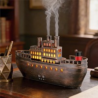 Diffuseur d'huiles essentielles 250 ml, humidificateur ultrasonique Titanic avec 7 lumières LED colorées, fonctionnement silencieux, arrêt automatique
