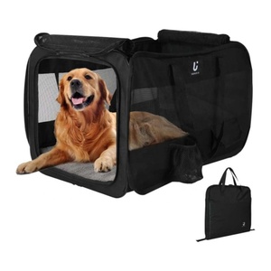 Taşınabilir köpek sandık katlanabilir kulübesi evi kafes seyahat orta büyük köpekler araba taşıyıcı Pet yumuşak taraflı sandık kapalı açık - Product Image 1