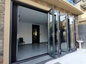 Portes pliantes en alliage d'aluminium sur mesure haut <span class=keywords><strong>de</strong></span> gamme, gain <span class=keywords><strong>de</strong></span> place, pour <span class=keywords><strong>garage</strong></span> et entrée d'atelier - Product Image 4